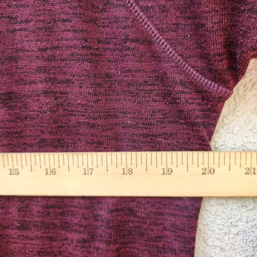 ATHLETA Women's Sport It Sweater Dress Medium Cowl Neck Burgundy Comfort - Picture 7 of 13